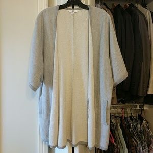 Jack By BB Dakota Gray Chevron Weave Kimono  sz L